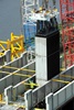Das Einheben der 30 Tonnen schweren Kesselmodule