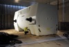 In diesem Laderaum hat der Generator die mehrwöchige Fahrt aus den USA bis nach Bremen verbracht.