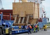 Die Hochdruckturbine ist gut auf der Baustelle angekommen und wird zunächst eingelagert