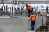 Betonklotz auf Baustelle