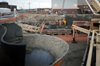 Ende 2011 wurde das Fundament gegossen für den sogenannten Powertrain, zu Deutsch Antriebsstrang. Er besteht aus der Gasturbine, der Dampfturbine und dem Generator.