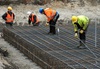 Bauarbeiter auf Baustelle