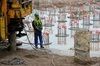 Bauarbeiter auf Baustelle